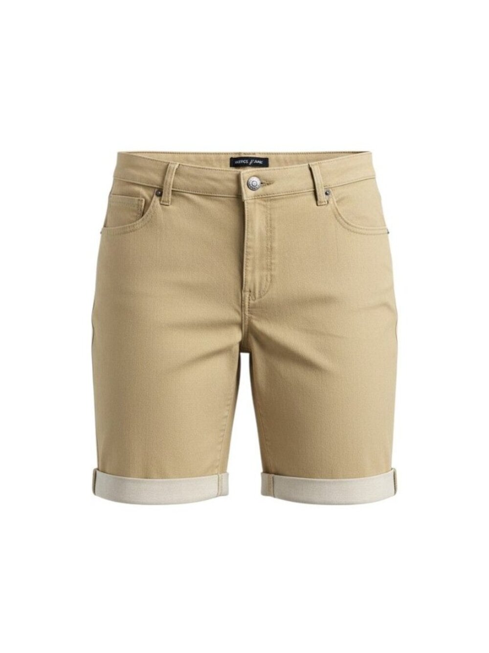Nautica Jeans Womens Khaki Rolled Hem Shorts Size 14